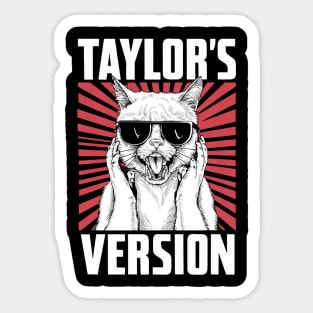 death metal taylors cat version Sticker